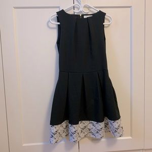 Closet black cocktail dress with lace trim